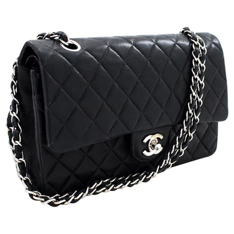 chanel black and silver purse|expensive black purses quilted chanel.